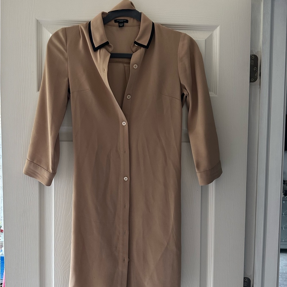 Ann Taylor Tan Wrap Dress